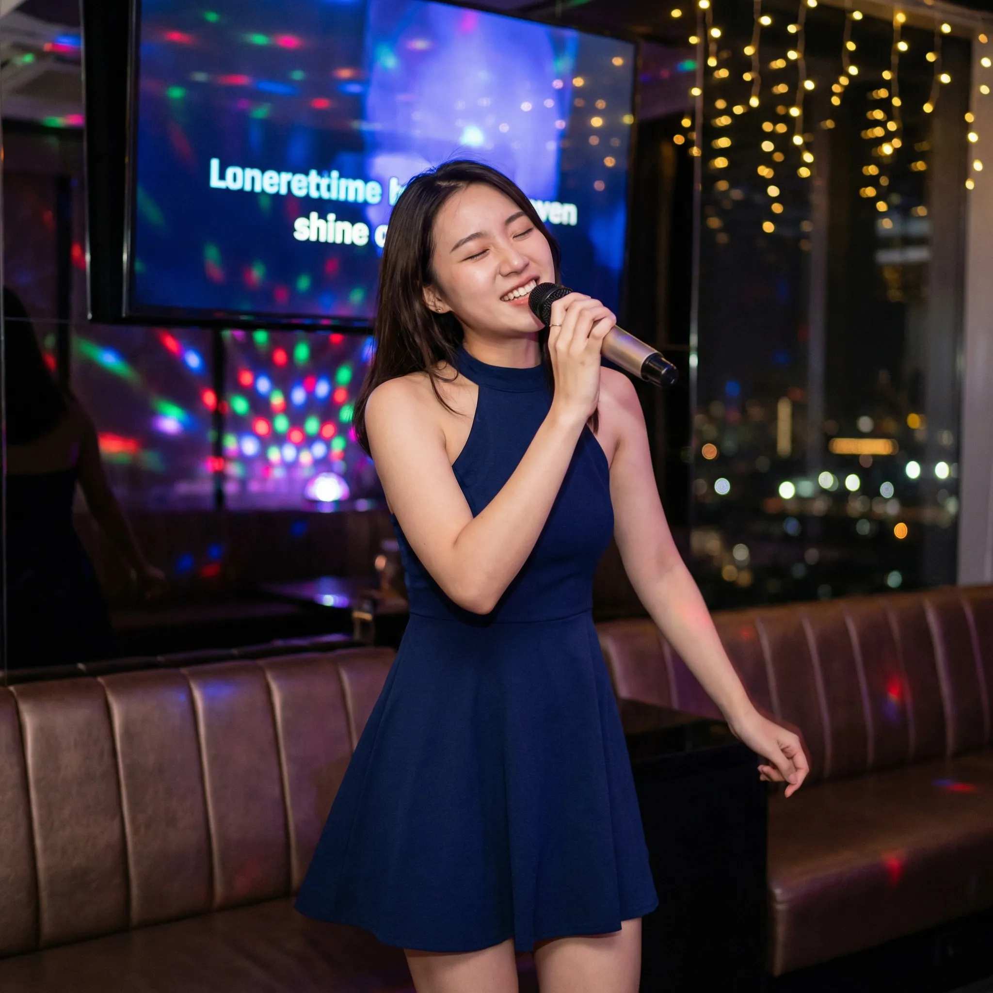 강남 쩜오 프리미엄 룸 컨디션 - 최신 노래방 시설과 LED 조명이 완비된 고급 VIP 룸 내부